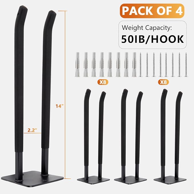 Sinoer Upgraded Heavy Duty Garage Hooks, Utility Steel Garage Hooks, 14 Inch - Image 7