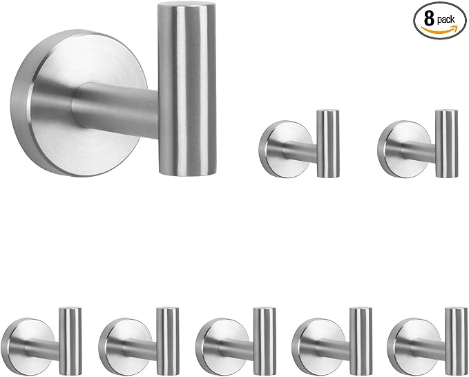 NearMoon Bath Towel Hooks- SUS 304 Stainless Steel Robe Hook Holder, Heavy Duty by NearMoon