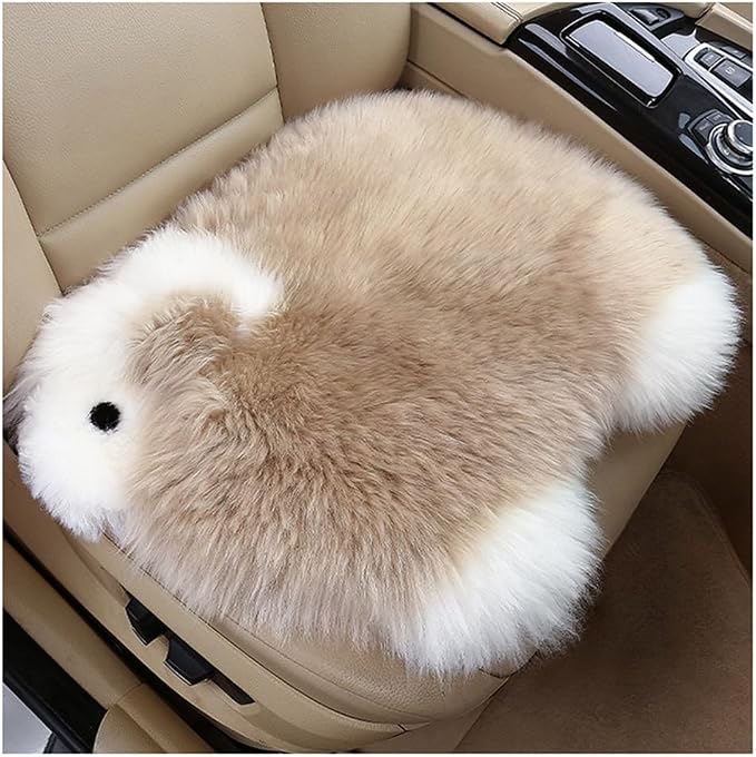 Genuine Wool Car Seat Cushion Comfort Style，Adorable Sheep Shaped Cushion - Image 5