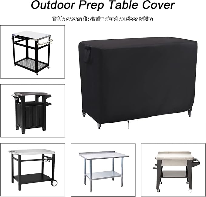 Kingling Outdoor Prep Table Cover, Waterproof Stainless Steel Table Covers - Image 3