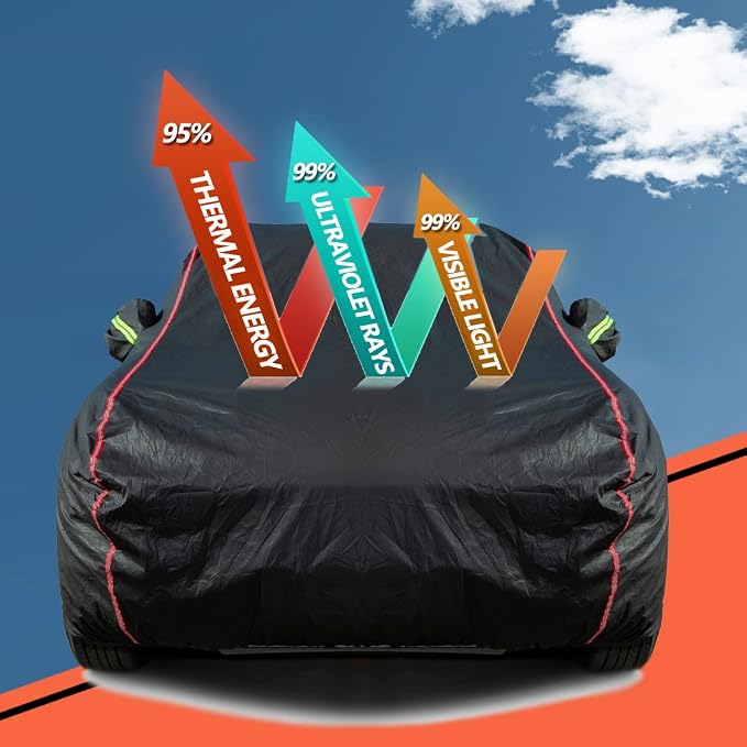 AUQDD 6-Layers PEVA New Material Truck Full Padded Car Cover Waterproof All - Image 2