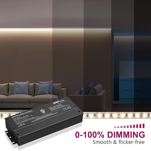 EMITEVER Dimmable Led Driver, 300W AC 110V-277V to DC 24V Transformer, 5-in-1 - Image 6