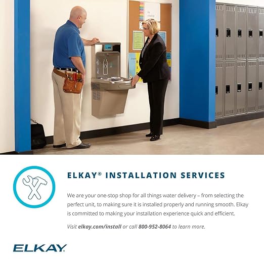 Elkay Cooler Wall Mount ADA Non-Filtered Non-Refrigerated Light Gray Granite - Image 3