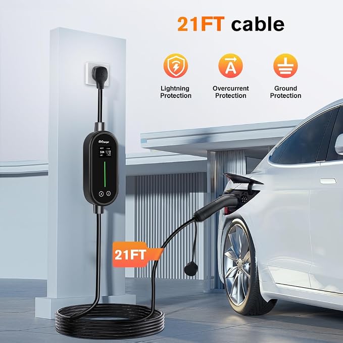 Portable Electric Car Charger Level 2 EV Charger 32A 240V - Image 4
