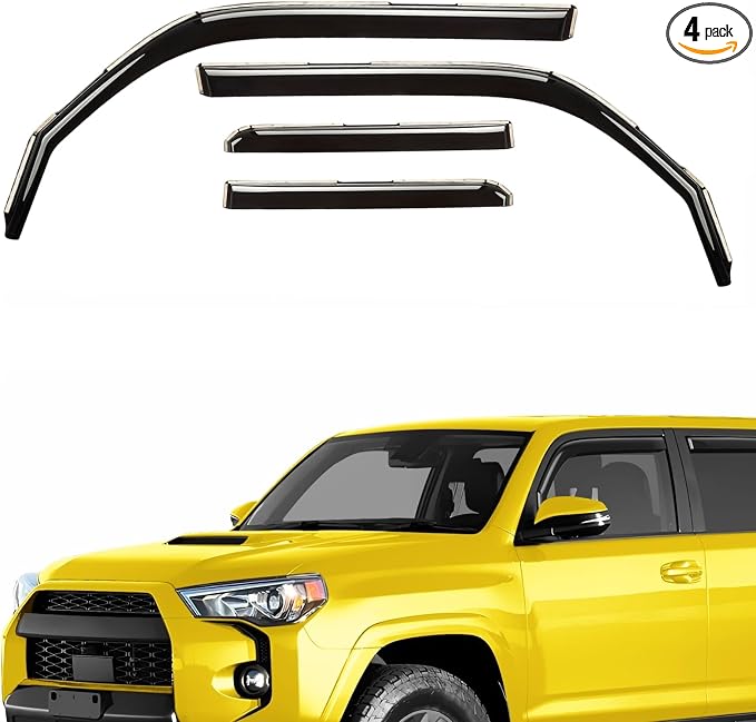 Extra Durable Window Deflectors Tape-On Window Visors Rain Guards Fit by AEROGUYSCustomfitrainguard