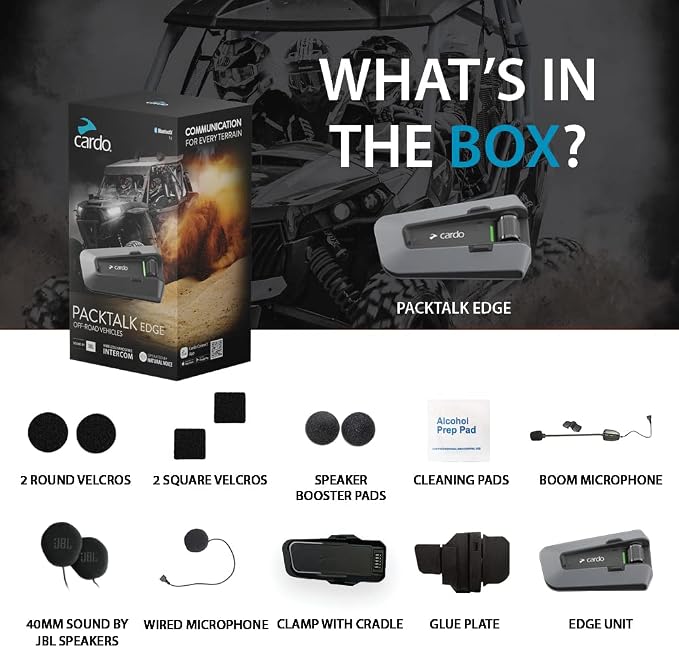 Cardo PACKTALK Edge Off-Road Vehicles ORV, Snowmobile, Side x Side, ATV - Image 8