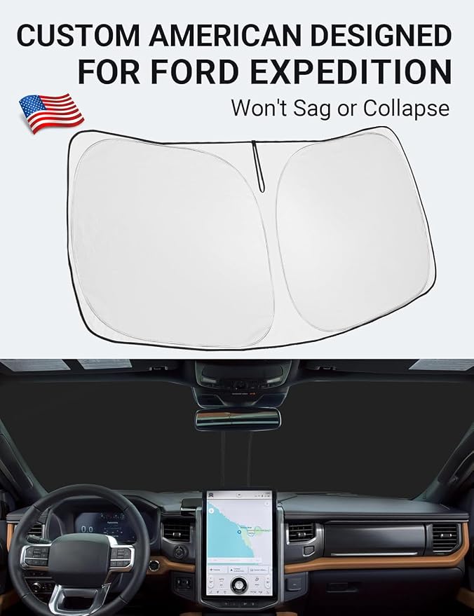 Proadsy for Ford Expedition 2018-2024 2025 Windshield Sun Shade 4-Layer - Image 2
