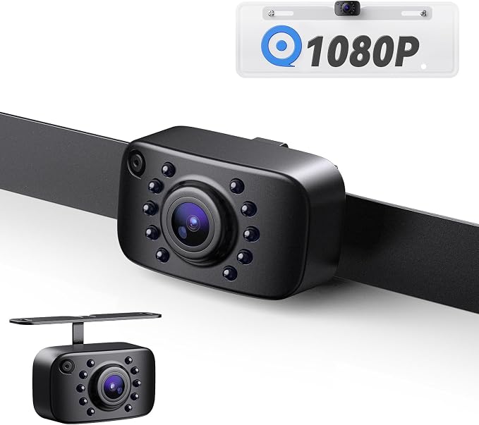 eRapta HD 1080P Backup Camera, AHD Compatible, License Plate Rear View Camera by eRapta
