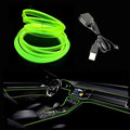 El Wire Lemon Green Interior Car LED Strip Lights, 10M Neon Wire USB 5V by Maxlaxer