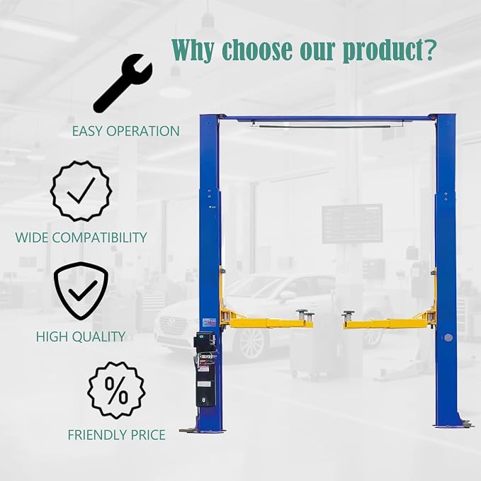 Car Lift Single/2 Post Auto Lifts, 6200/9000/10000LBS Capacity, 240V Hydraulic - Image 3