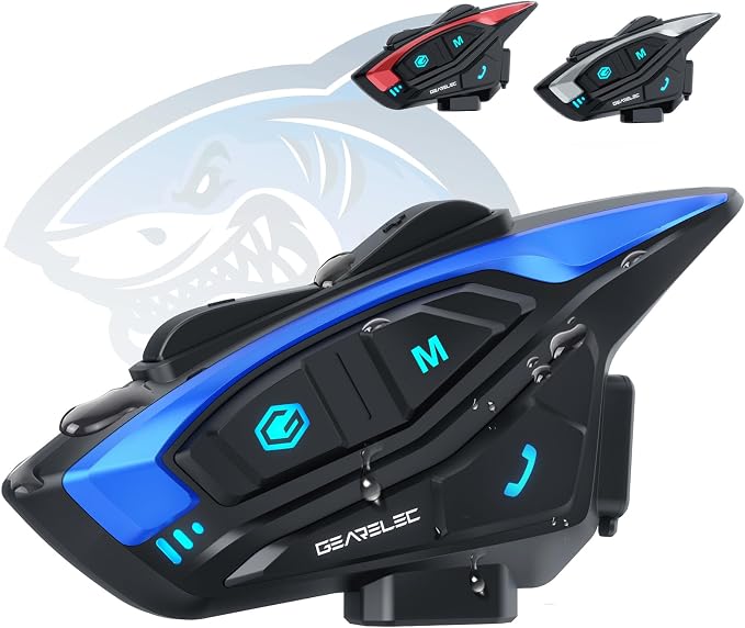 gearelec Motorcycle Helmet Bluetooth Headset Shark Pro Motorcycle Bluetooth - Image 8