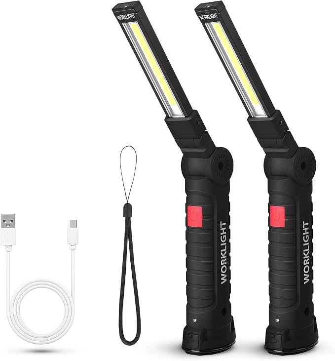 Suranew LED Worklight Flashlight, COB Rechargeable Work Lights by Suranew