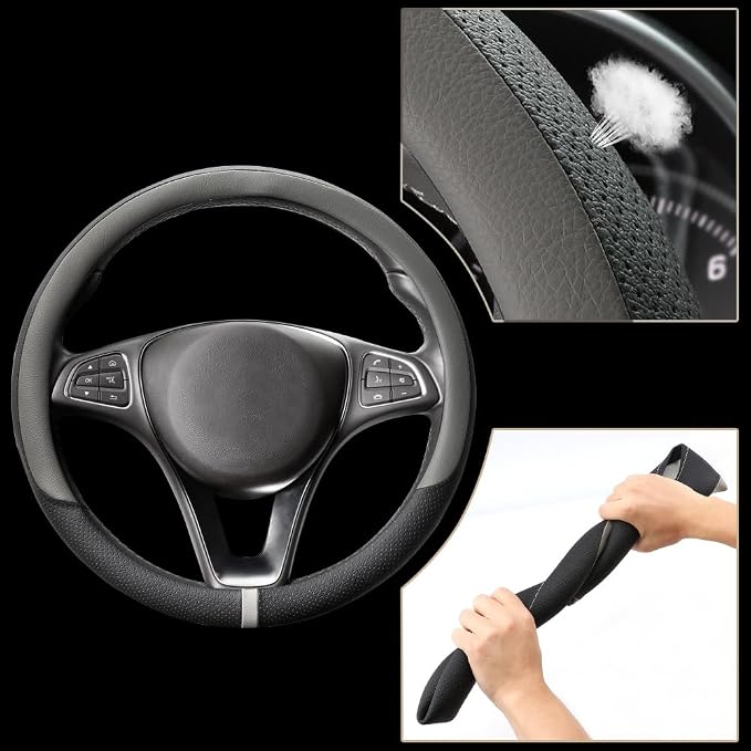 COFIT Breathable Car Steering Wheel Cover 15 inch Auto Universal Leather Wrap - Image 3