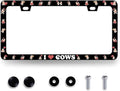 Cow License Plate Frame Cute I Love Cows License Plate Holder by RNKATIH