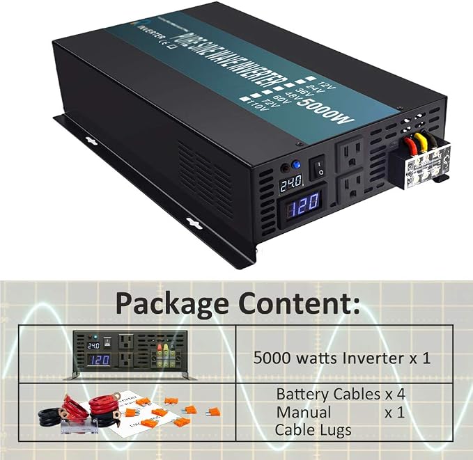 WZRELB 5000W 24V High Efficiency Solar Power Off Grid DC Voltage Converter Pure - Image 8