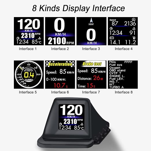 KAOLALI Head Up Display for Car Digital Speedometer Display GPS+OBD2 Dual - Image 5