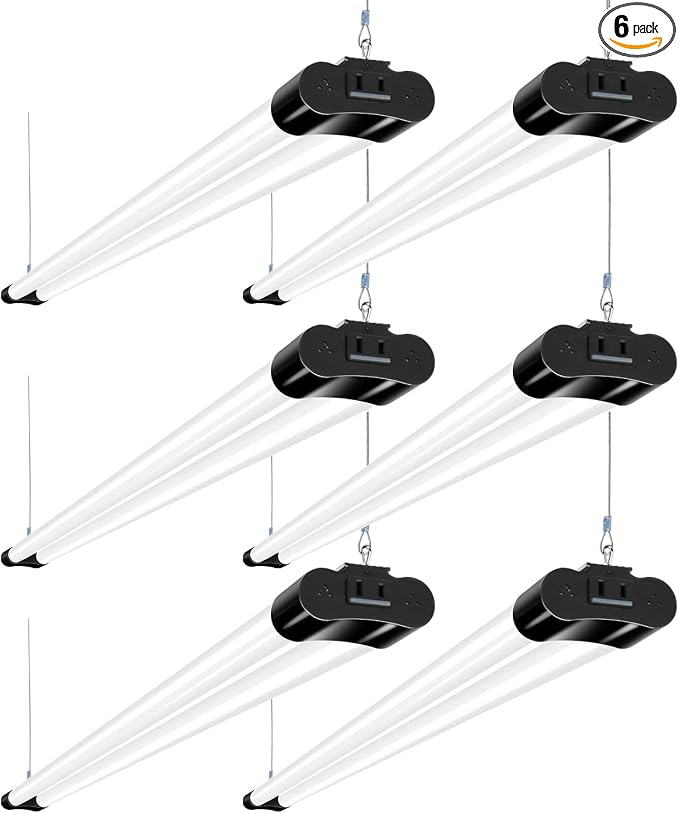 hykolity 6 Pack 4FT Linkable LED Shop Light, Utility Shop Light Fixture by hykolity