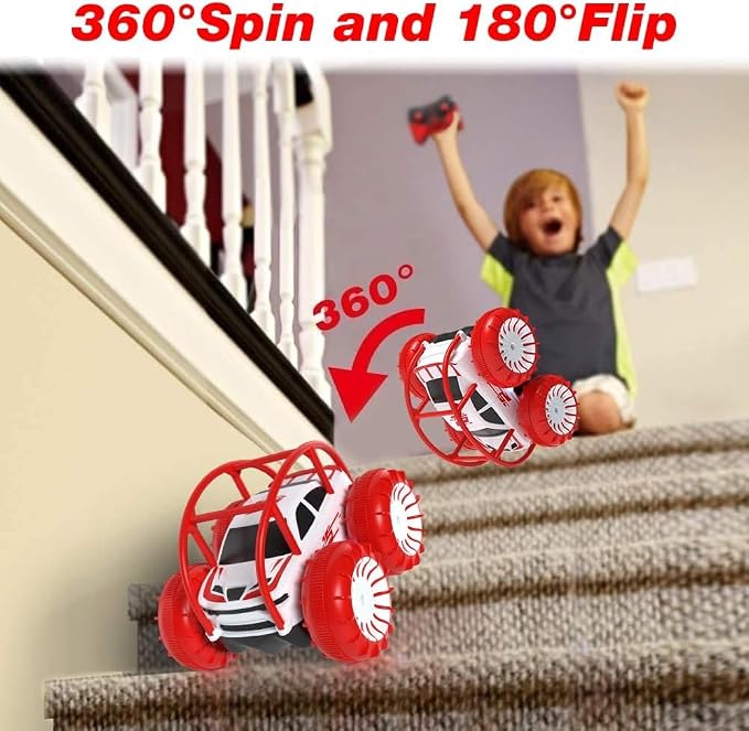 MaxTronic Amphibious Remote Control Car, Rechargeable RC Cars Toy 360° Flips - Image 2
