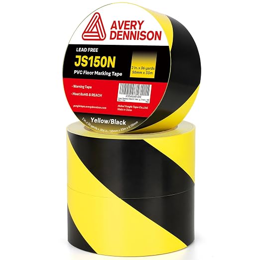 Floor Marking Tape, 2 INx108FT Strong Adhesive Caution Tape, High Durability by AVERYDENNISON