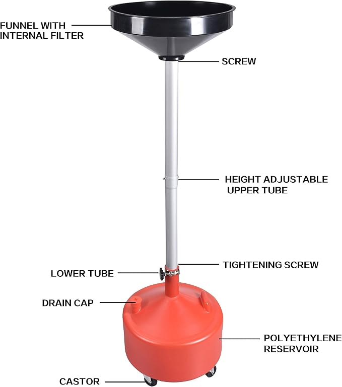 PONO 8 Gallon Portable Upright Oil Drain | Easily Recycle Automotive Waste - Image 2