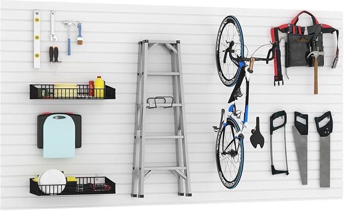 Slatwall Panel Wall Storage Systems, 4x8 ft Slat Wall Paneling Garage Wall by Unknown