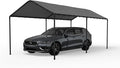 Carport, 10‘ x 20’ Heavy Duty Portable Garage All-Season Car Canopy w/Removable by PHONJOROO