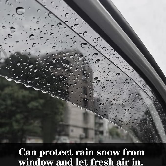 4pcs Original Outside Mount Style Window Rain Guards Shield Side Wind - Image 7