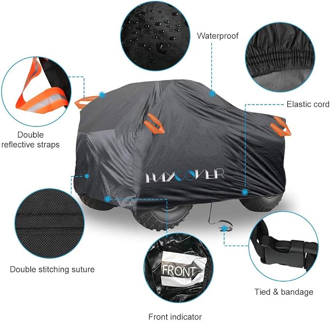 ATV Cover Waterproof Heavy Duty 4 Wheeler Cover Quad Cover All Season Weather - Image 6