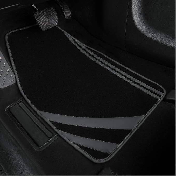 CAR PASS Carpet Car Floor Mats, Edge Leather Waterproof Car Mats - Image 7