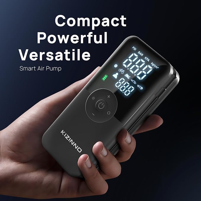 Electric Bike Pump Portable for Bicycle Tires, Compact Motor Air Pump - Image 4