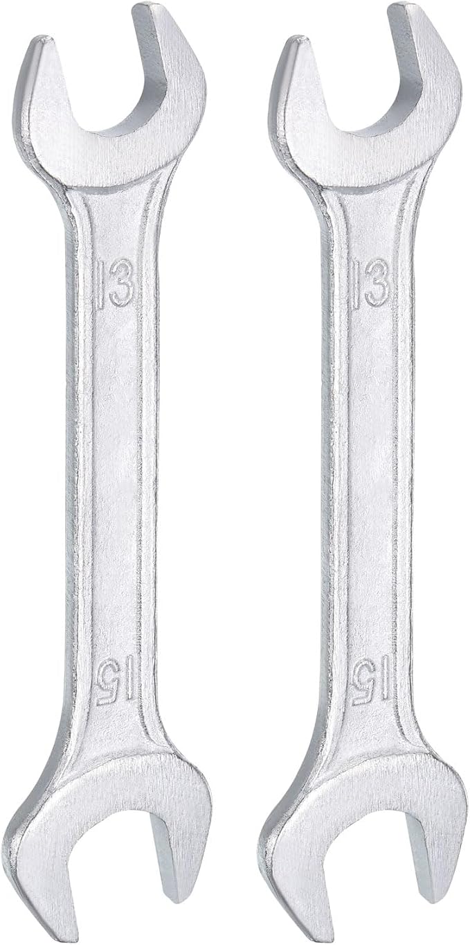 HARFINGTON 2pcs Double Open End Wrench 13mm x 15mm Metric 15 Degree Offset by HARFINGTON