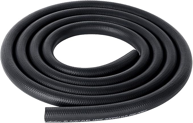 LokoCar Rubber Fuel Hose Line Push Lock 3/8" ID SAE 30R7 NBR 5ft 300PSI Black - Image 9