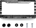 Grey Black American Flag License Plate Frame Vintage USA Flag License Plate by GORSNKYE