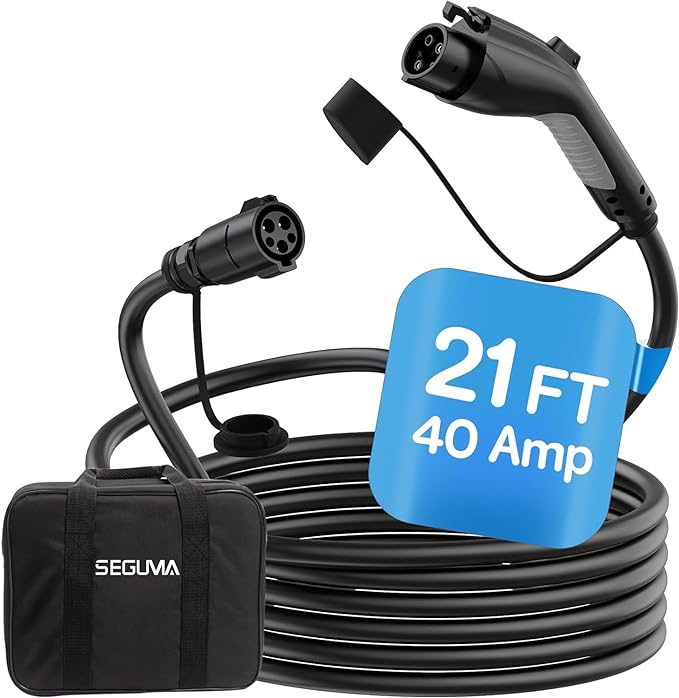 EV Charger Extension Cable, 21ft 40Amp J1772 Extension Cable Compatible by Seguma