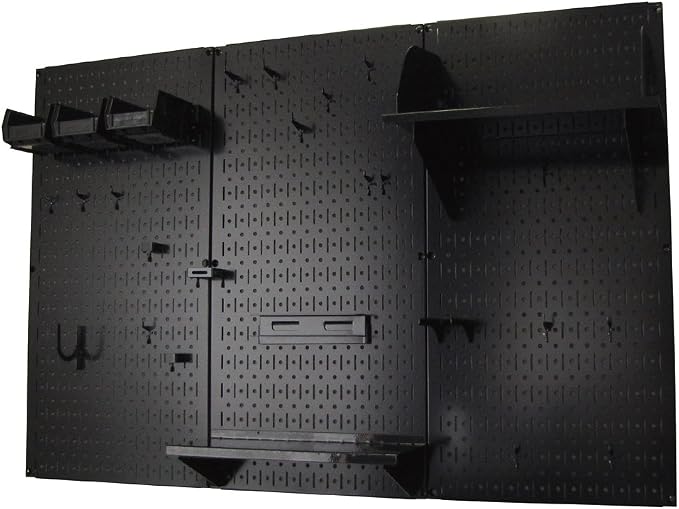 Wall Control Pegboard Metal Organizer, 4 ft. Black, Storage Rack - Image 3