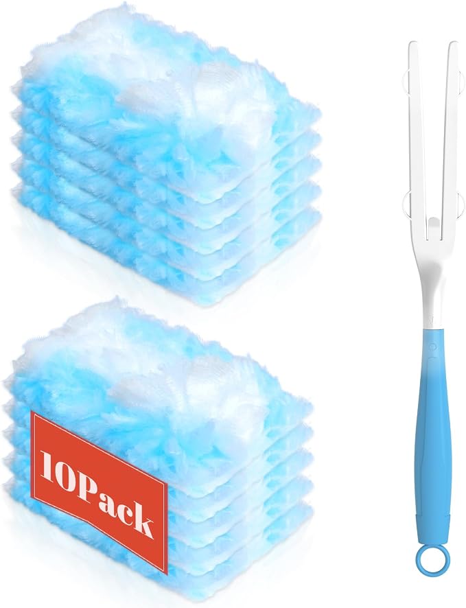 Duster Refills Compatible with Swiffer Heavy Duty Duster Refill, 1 Handle+10 by LYASIL
