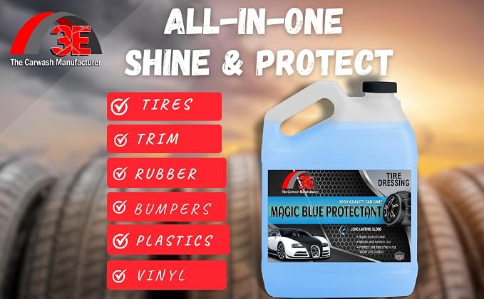 Magic Super Blue Tire Shine Protectant 128 Fl Oz – Long Lasting High Gloss - Image 3