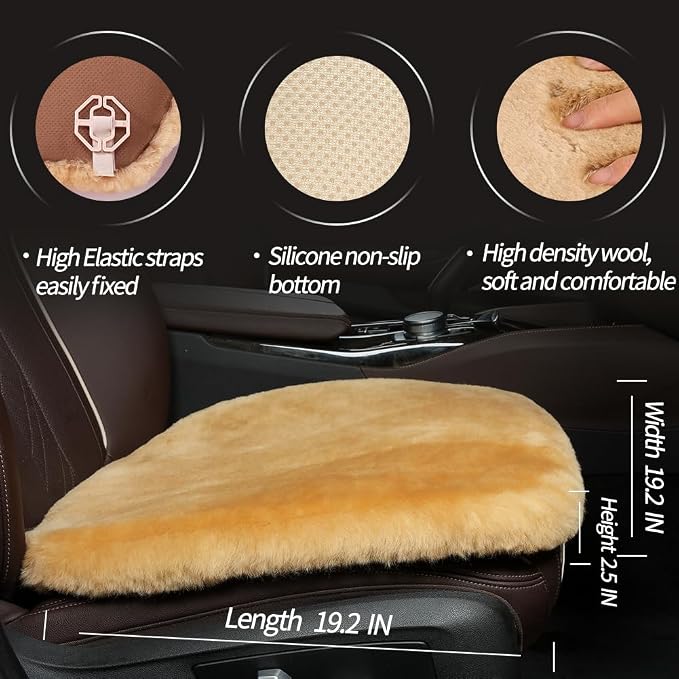 LLB Genuine Sheepskin Car Seat Cushion Seat Covers - Image 3