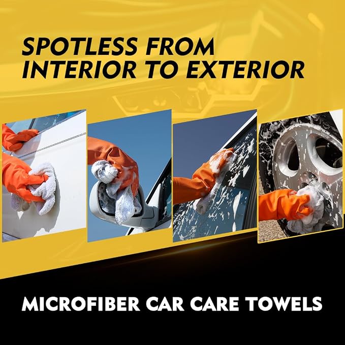 HOMEXCEL White Microfiber Cleaning Cloth 12 Pack, 12.5 x 12.5 inch Microfiber - Image 4