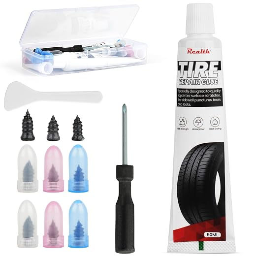 Tire Repair Glue 50ml, Rubber Cement Tire Repair, Tire Plug Glue, Tire Patch by Realth