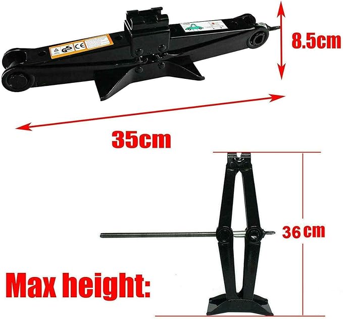 Scissor Screw Jack Lift for Car Van Vehicles 2 Ton 4.2-15 Inch Portable - Image 3