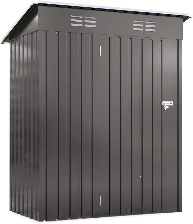 5x3x6FT Outdoor Storage Shed, Galvanized Steel Garden Shed - Image 7