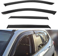 4pcs Front+Rear Smoke Tint Sun/Rain Guard Outside Mount Tape-On Vent Window by LQQDP