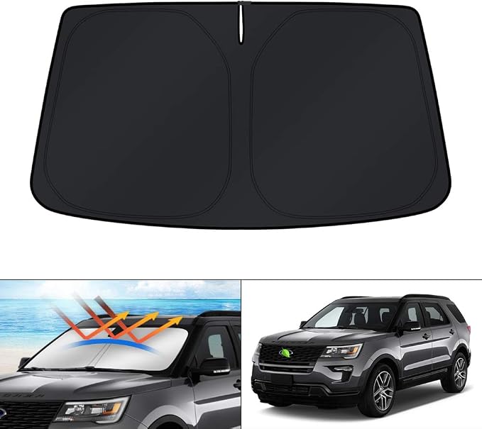 KUST Windshield Sun Shade for 2011-2019 Ford Explorer SUV Accessories, Custom by KUST