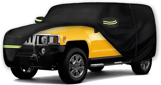 Waterproof Car Covers for Hummer H2 SUV 2002-2009 210T Custom 6 Layers Heavy by ATBKJ