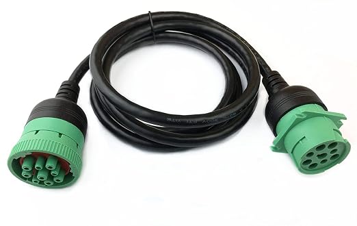 Type 2 J1939 Male to Female Extension Cable Full 9pin 20AWG 6Ft by YPP