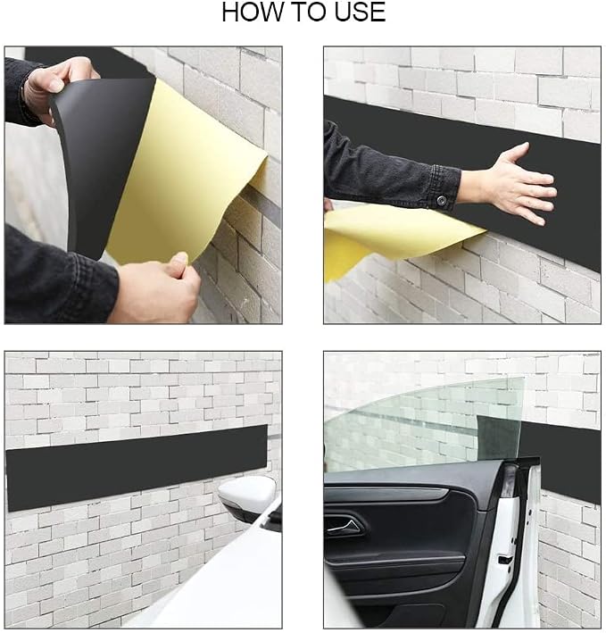 Car Door Protector Bump Body Guard, 1/4" Sectional Foam Sticking Garage Wall - Image 7