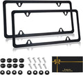 OKLPF Black Matte License Plate Frames 2 Pack, License Plate Holder by OKLPF