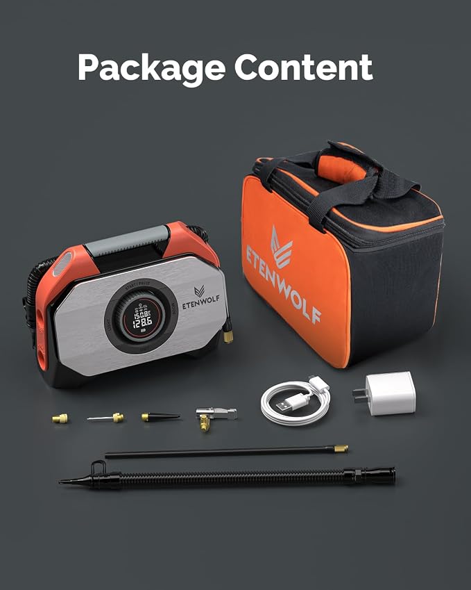 ETENWOLF VORTEX S6 Tire Inflator Portable Air Compressor - Image 9