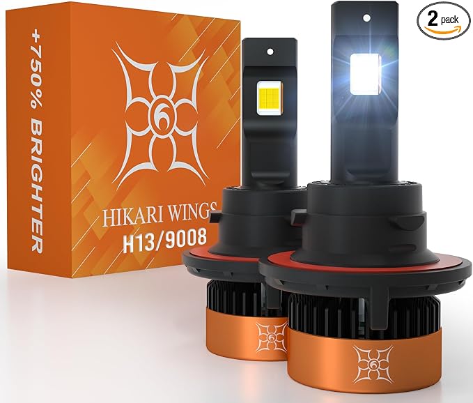 HIKARI WINGS H13/9008 LED Fog light, 30000LM Pure White 6000K LED Bulbs by HIKARI